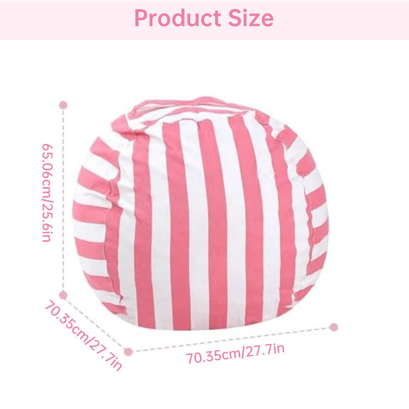 Kids' Beanbag Chair & Plush Toy Set | Premium Cotton Canvas for Cozy Playtime Comfort