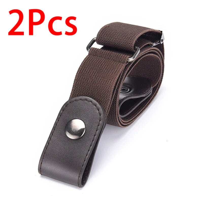 Elastic Woven Invisible Seamless Adjustable Jeans Belt – Unisex Casual Waistband