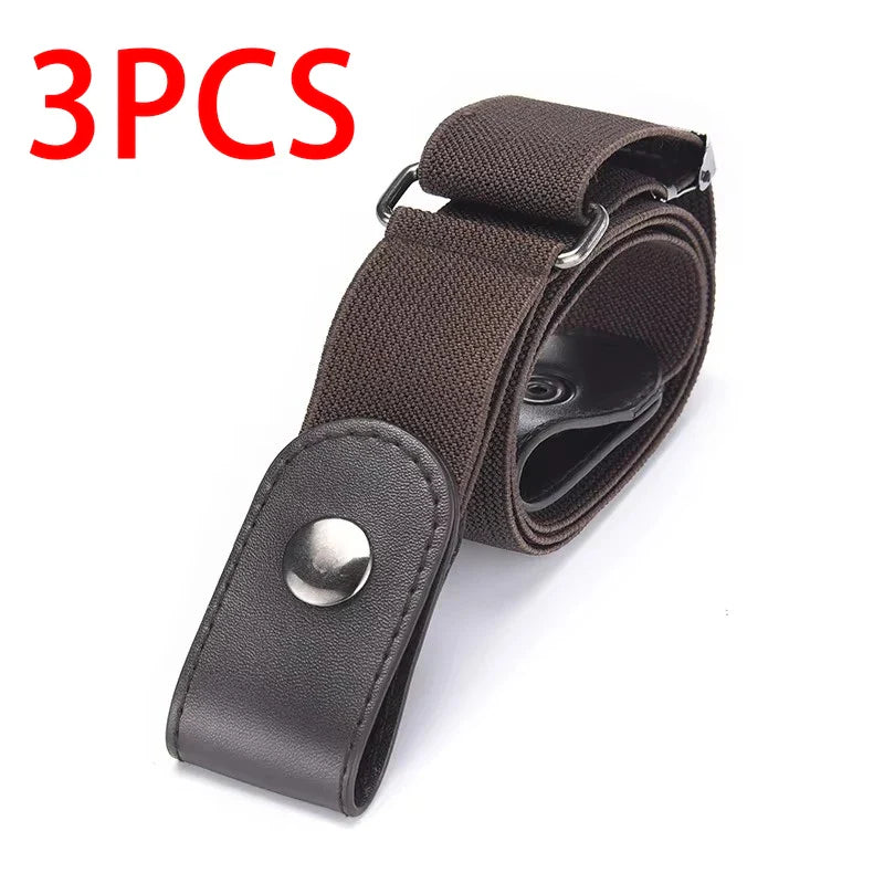 Elastic Woven Invisible Seamless Adjustable Jeans Belt – Unisex Casual Waistband