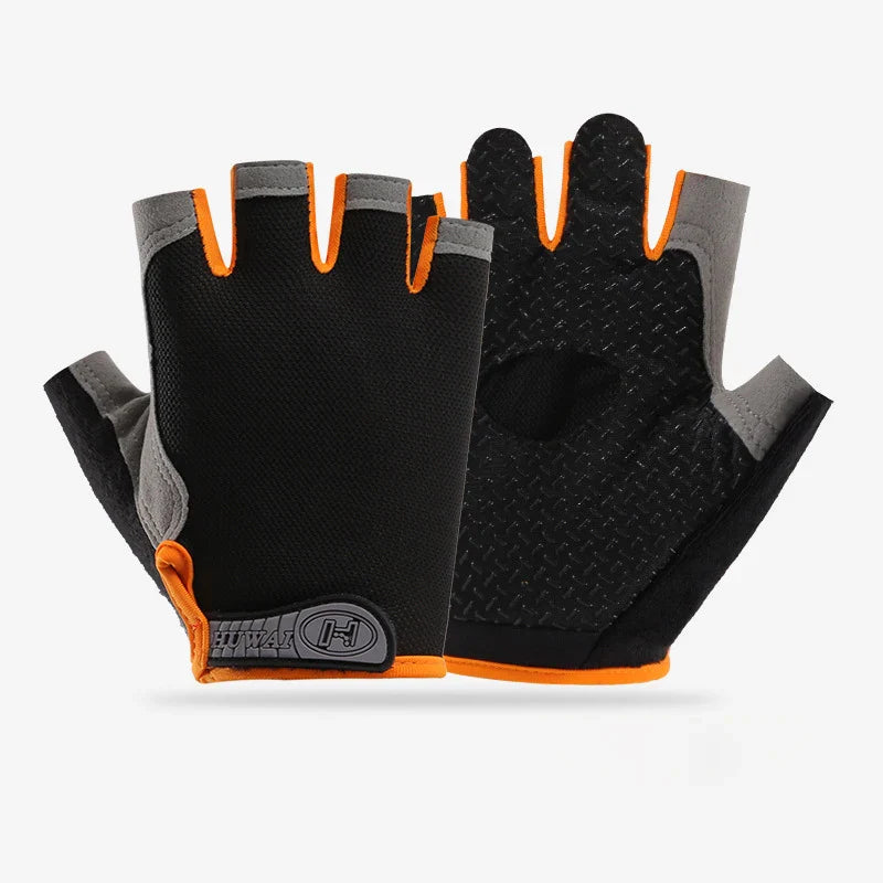 Fingerless Gym Gloves for Men & Women - Anti-Slip Breathable Workout & Cycling Gloves