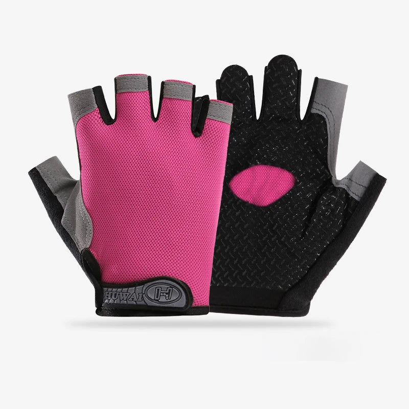 Fingerless Gym Gloves for Men & Women - Anti-Slip Breathable Workout & Cycling Gloves