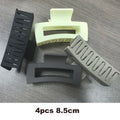 4-Pack Extra-Large Shark Jaw Hair Claw Clips - Non-Slip Hold for Thick Hair, Solid Color Hair Accessories
