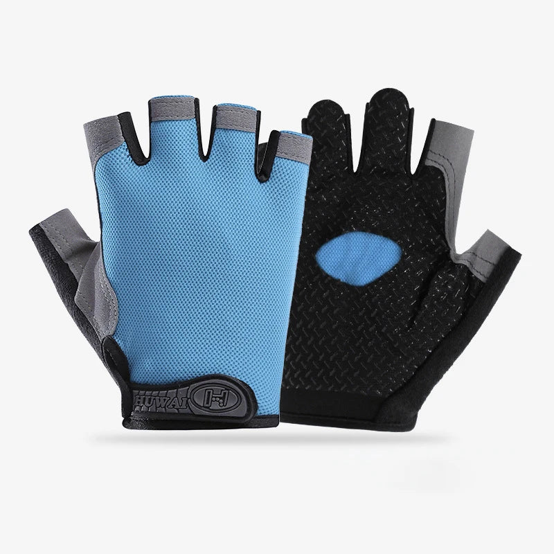 Fingerless Gym Gloves for Men & Women - Anti-Slip Breathable Workout & Cycling Gloves
