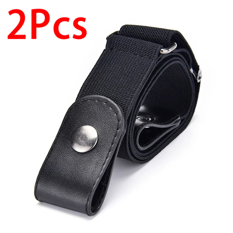 Elastic Woven Invisible Seamless Adjustable Jeans Belt – Unisex Casual Waistband