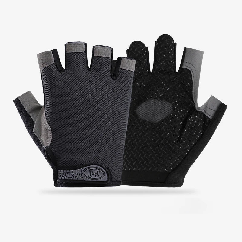 Fingerless Gym Gloves for Men & Women - Anti-Slip Breathable Workout & Cycling Gloves