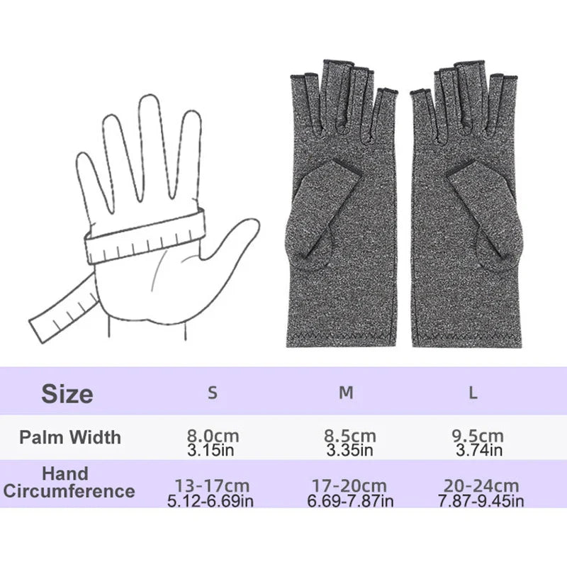 Fingerless Compression Gloves 1 Pair – Wrist Support for Hand Pain, Arthritis & Carpal Tunnel