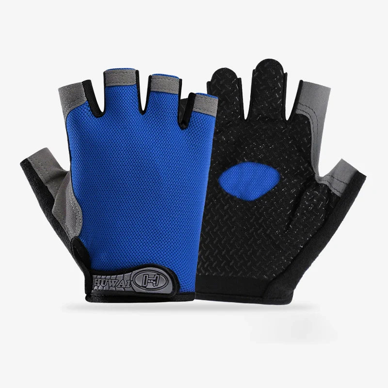 Fingerless Gym Gloves for Men & Women - Anti-Slip Breathable Workout & Cycling Gloves