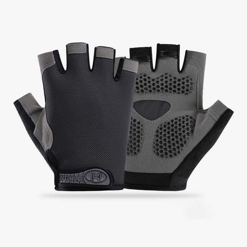 Fingerless Gym Gloves for Men & Women - Anti-Slip Breathable Workout & Cycling Gloves