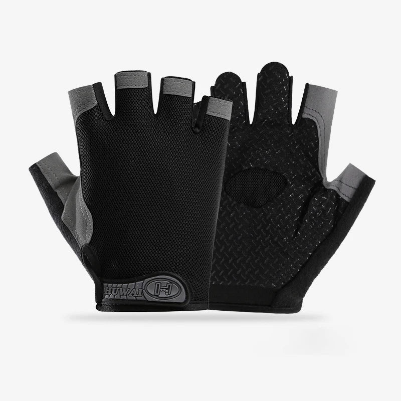 Fingerless Gym Gloves for Men & Women - Anti-Slip Breathable Workout & Cycling Gloves
