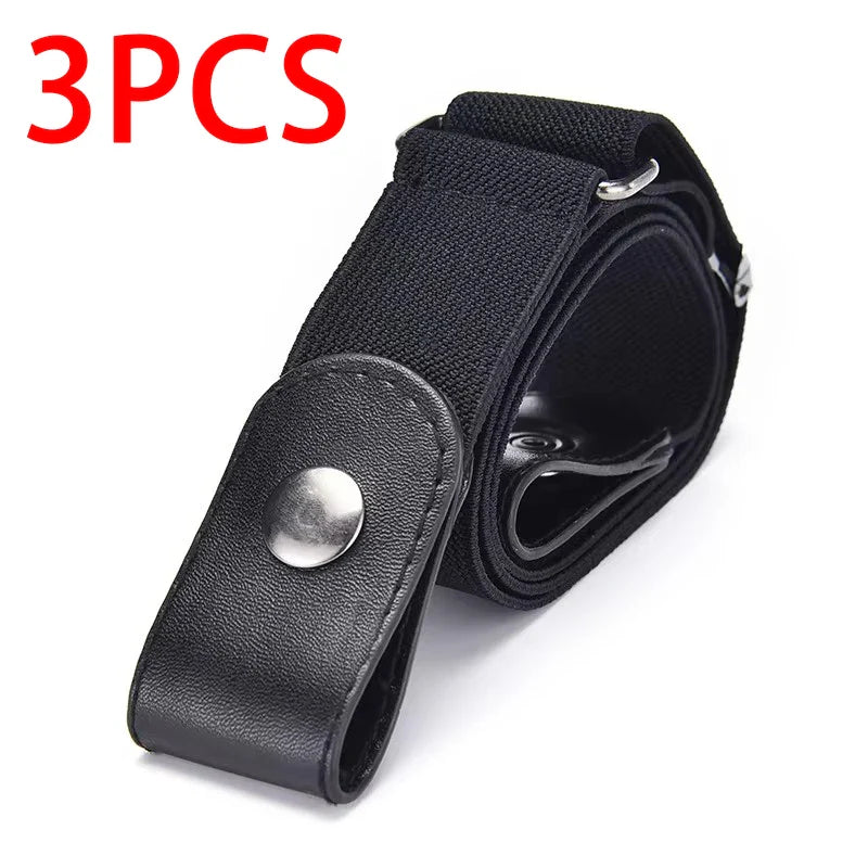 Elastic Woven Invisible Seamless Adjustable Jeans Belt – Unisex Casual Waistband
