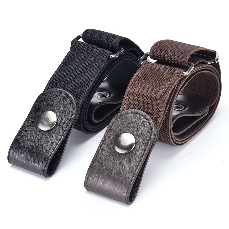 Elastic Woven Invisible Seamless Adjustable Jeans Belt – Unisex Casual Waistband