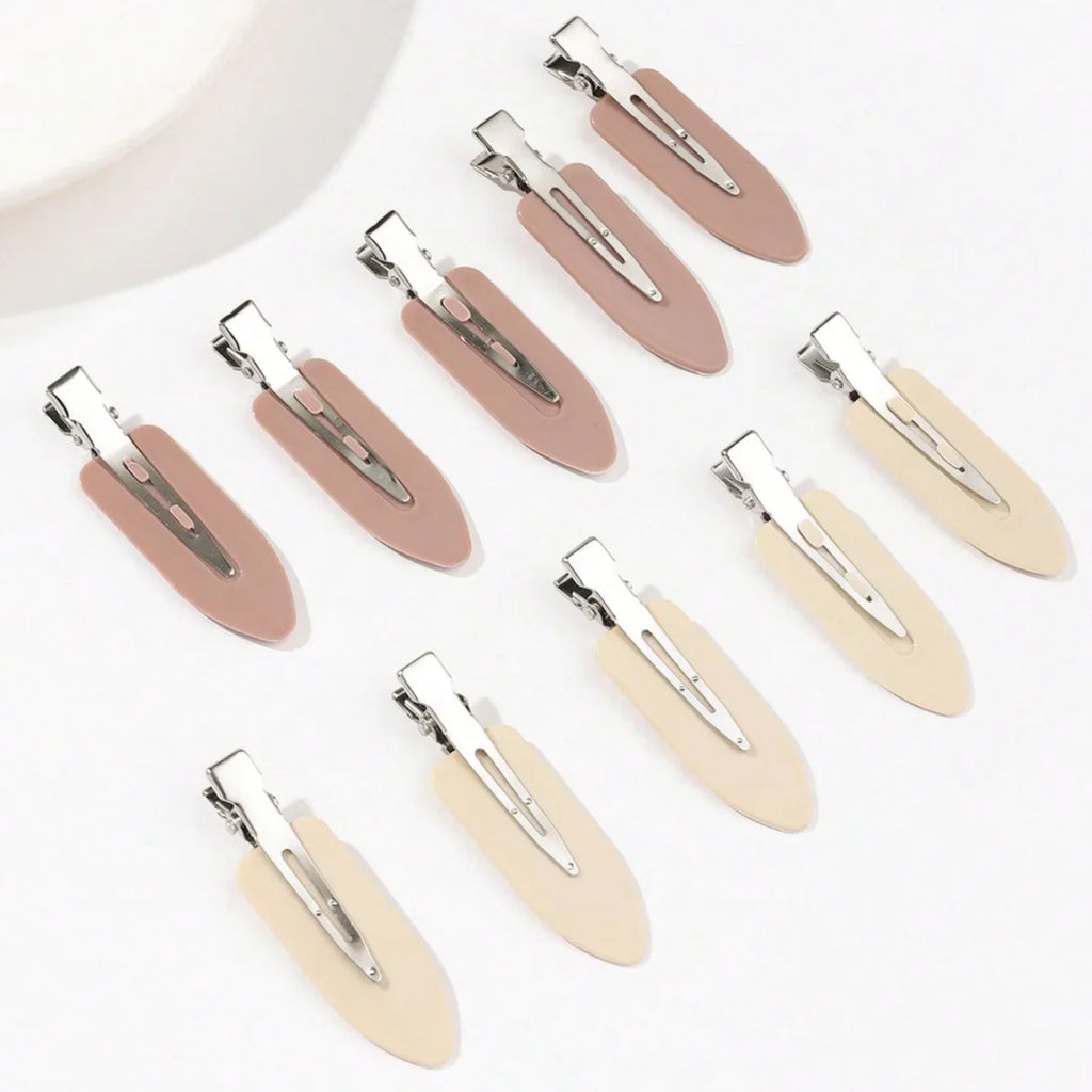 10-Pack No-Bend Seamless Hair Clips Side Bangs Barrettes for Makeup & Face Washing Women’s Styling Hairpins