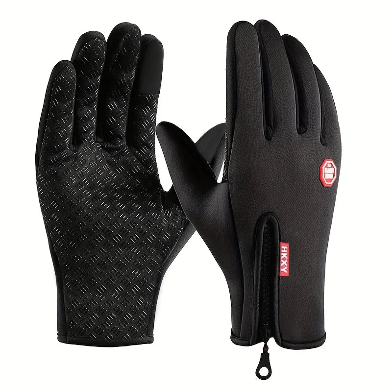 Touchscreen Winter Gloves for Men & Women - Windproof Thermal Cycling, Driving & Motorcycle Gloves with Non-Slip Grip