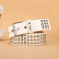 Rivet Stud Heavy Metal Punk Belt for Men & Women, Y2K Rock Jeans Belt (1.5 in / 3.8 cm)