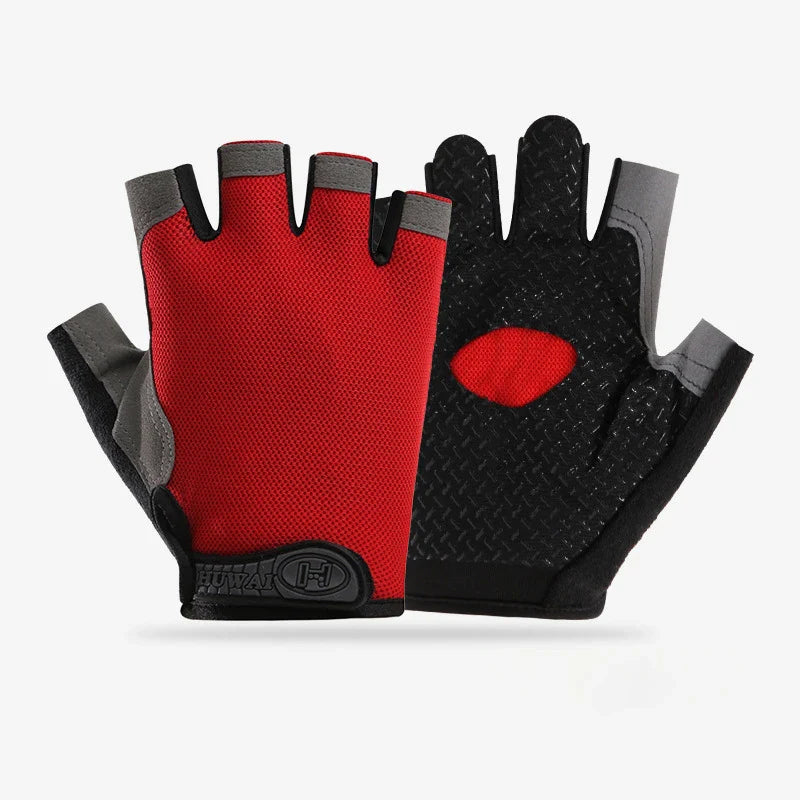 Fingerless Gym Gloves for Men & Women - Anti-Slip Breathable Workout & Cycling Gloves