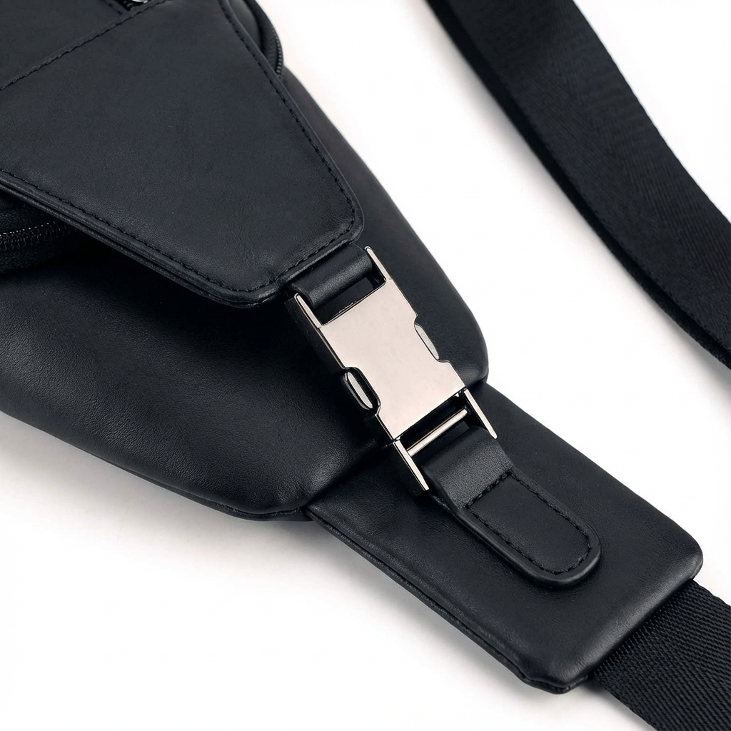 Men's Vegan Leather Sling Bag – Compact Travel Carry