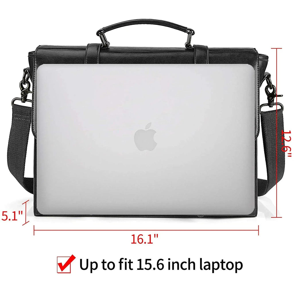 Men's Vegan Leather Messenger Bag – Professional Laptop Carry
