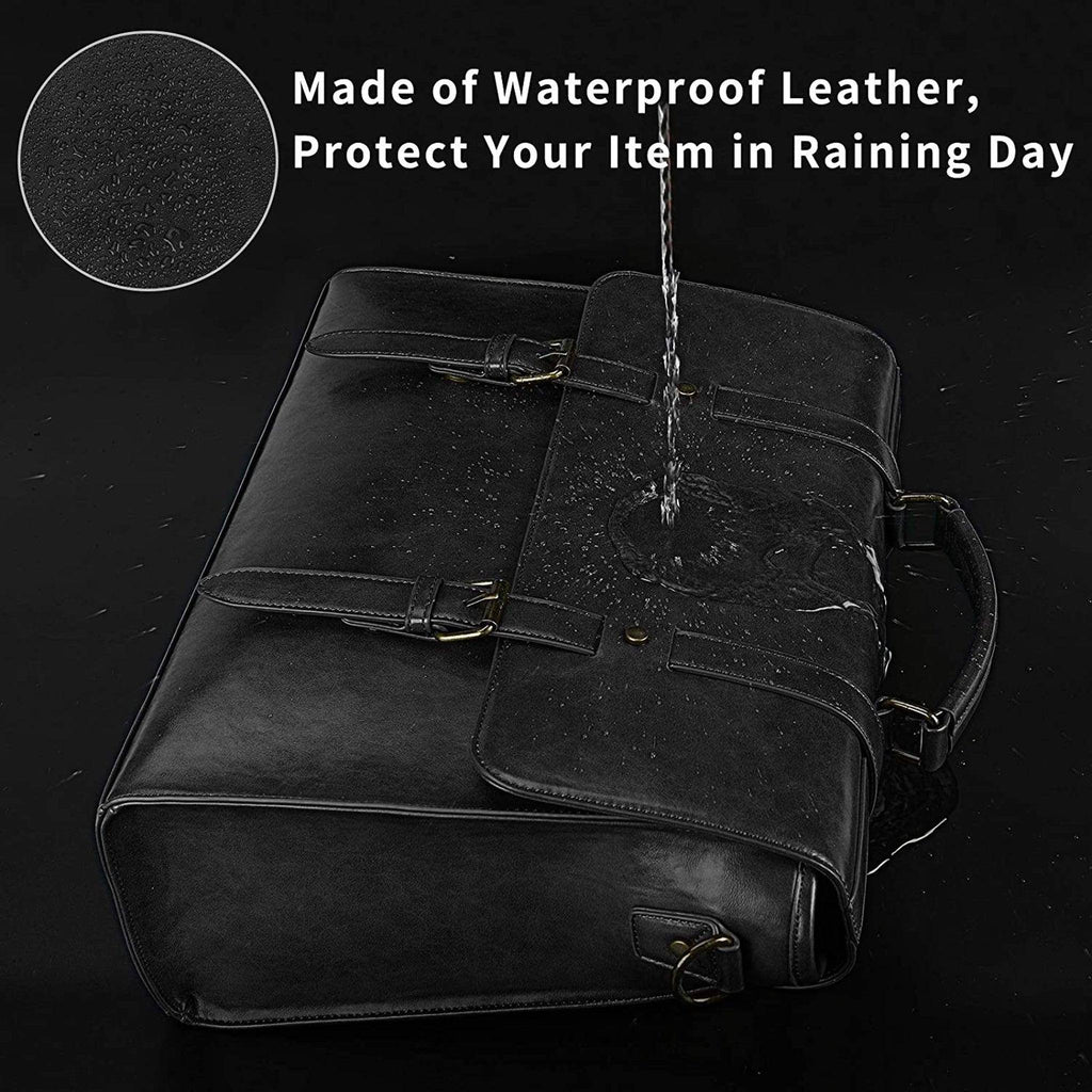 Men's Vegan Leather Messenger Bag – Professional Laptop Carry