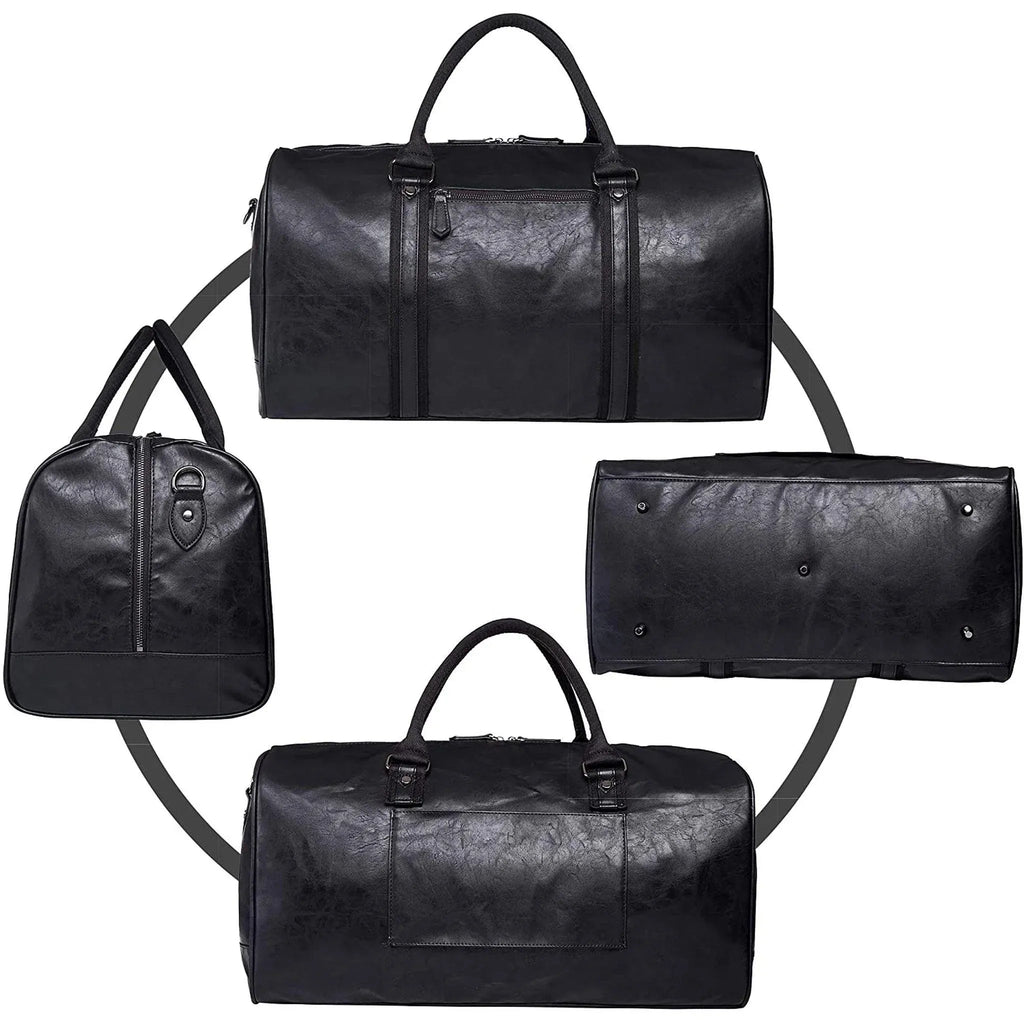 Men's Vegan Leather Duffel Bag – Executive Commuter Carry