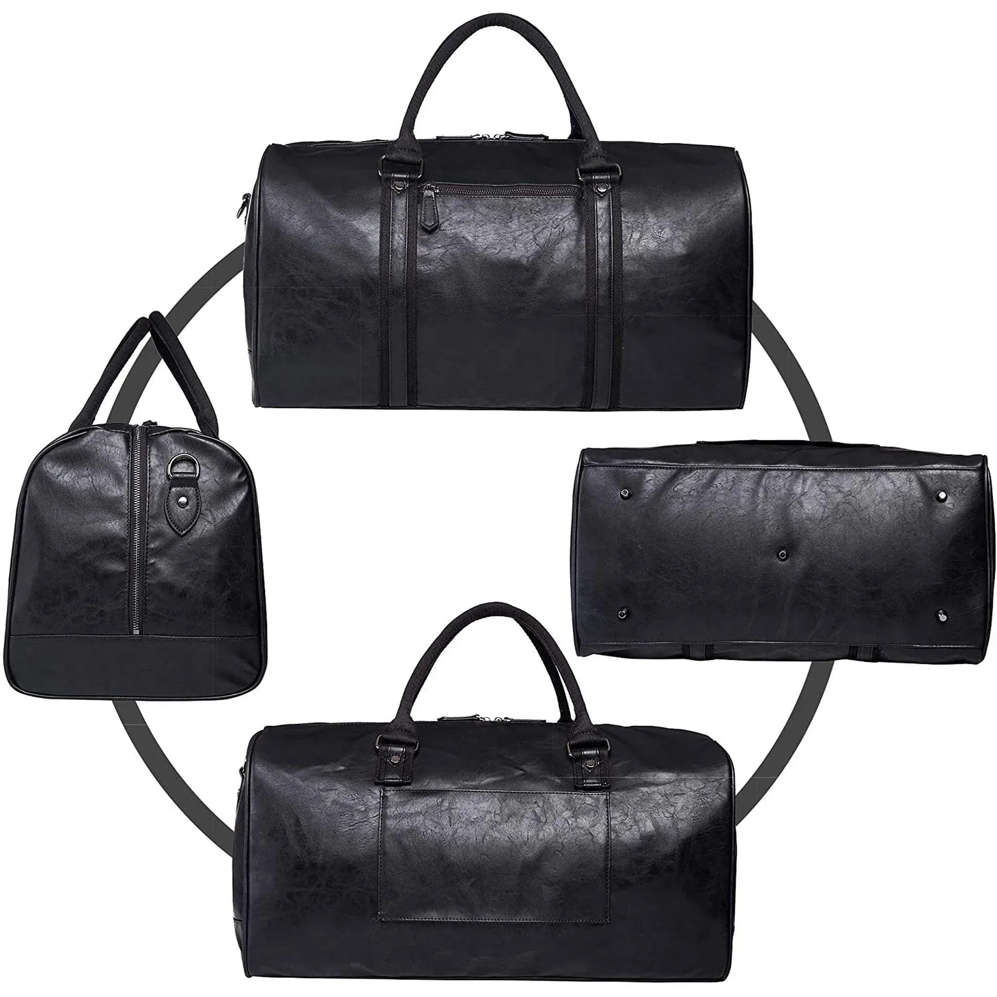 Men's Vegan Leather Duffel Bag – Executive Commuter Carry